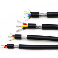 Kabel Silikon Terlindung Fleksibel 2/3/4 Inti dengan Konduktor Tembaga Berlapis Timah dan Pelindung Kepang Tembaga untuk Kontrol Sinyal Daya Industri
