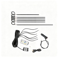 Personnalisable Universel Symphonie Voiture Lumières D'ambiance LED Décoration Intérieure Arc-En-Ciel RGB Streamer APP Contrôle Atmosphère Lampe