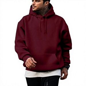 Sudadera con Capucha Extra Grande para Hombre, Color Sólido, Felpa, Deportiva, Invierno, Impresión Digital, Impermeable, Corte Regular - Product Image 1