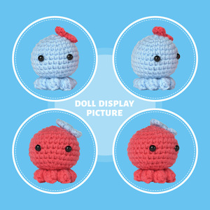 Pulpo tejido a mano suministros de bricolaje muñecas modelo juego de juguetes incluye vídeo <span class=keywords><strong>paso</strong></span> a <span class=keywords><strong>paso</strong></span> principiante amigable Mini juguete de peluche Kit de <span class=keywords><strong>ganchillo</strong></span> - Product Image 6