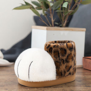 Chaussons d'hiver en coton à gros talon en forme de griffe de chat, chaussures en EVA pour femmes, pantoufles chaudes en velours pour couples, pour hommes - Product Image 6