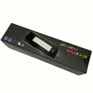 Tùy Chỉnh Thiết Kế LOGO Chất Lượng Cao Non-slip Không Thấm Nước <span class=keywords><strong>LED</strong></span> Đầy Màu Sắc Chiếu Sáng Cao Su Cơ Sở RGB Bàn Phím Chuột Pad Mat - Product Image 1