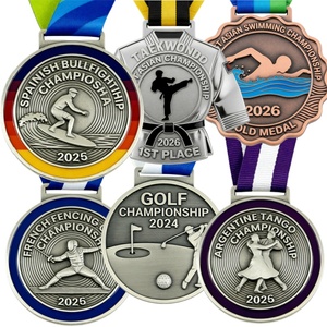 Trofeos Personalizados de Metal <span class=keywords><strong>para</strong></span> Premios, Soporte <span class=keywords><strong>para</strong></span> Medallones, Cintas <span class=keywords><strong>para</strong></span> Insignias, Deportes, Oro, Fútbol, Maratón, Fútbol Americano, Moderno, Antiguo - Product Image 2