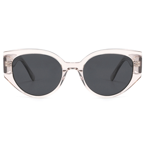 Gafas de sol tipo ojo de gato para mujer, montura completa, marco transparente, protección UV400, protección solar para adultos - Product Image 1