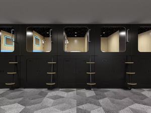 Perabot <span class=keywords><strong>Hotel</strong></span> Mewah Modern Jepang Kasur Busa Memori di Tempat Tidur Kapsul Kayu Langit-langit Bintang Bersinar untuk Ruang Tamu Kamar Tidur - Product Image 3