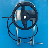 Volant gonflable de fabricant de la Chine avec la console inoxydable de bateau gonflable de câble pour le cadre de direction gonflable de bateau de NERVURE