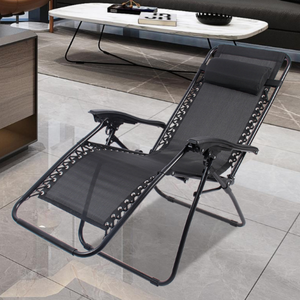 <span class=keywords><strong>Chaise</strong></span> longue réglable pour <span class=keywords><strong>jardin</strong></span> extérieur Qualité Zéro Gravité Pliable Plage Inclinable Étanche Osier Acier Métal Parc Patio - Product Image 2