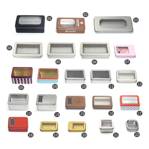 Wholesale Metal Food Grade Silver Hinged Rectangle <strong>Tin</strong> Case Can Customise <strong>clear</strong> Lid Round <strong>Tin</strong> <strong>Box</strong> <strong>with</strong> <strong>Window</strong> - Product Image 1