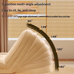 Oversized human nest lazy sofa foldable single tatami sofa <b>bed</b> reclining lounge chair for balcony - Product Image 2