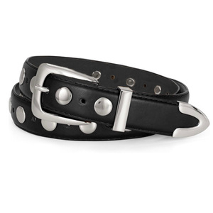 Vente chaude Personnalisé Femmes Punk Style Rivet Mode À La Mode À La Mode Rue Robe Jeans Polyvalent Pantalon Décontracté <span class=keywords><strong>Ceinture</strong></span> avec Boucle Épingle - Product Image 2