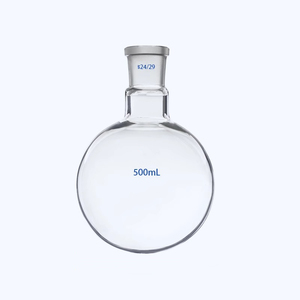 2024 nuevo matraz de vidrio de ebullición KRC con forma redonda laboratorio químico cuello largo 100ml - Product Image 4