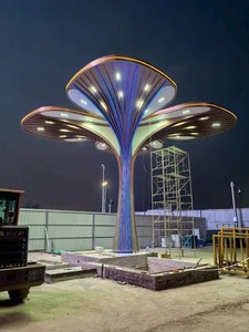 Geometric Stainless Steel Canopy Honeycomb Light Landmark-Grade Artistic Shade for Premium Real <strong>Estate</strong> Projects - Product Image 4