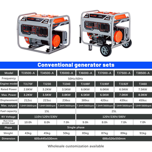 Xách tay 1kw 2kw 3KW xăng máy phát điện đặt với động cơ 4 thì 50/60Hz im lặng khí tự nhiên và Biogas LPG Máy phát điện - Product Image 5