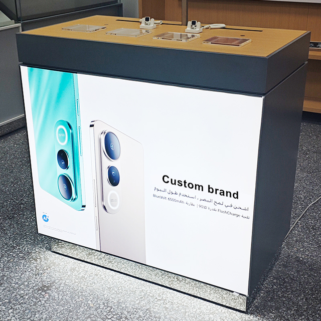 Factory New Design Durability Long-term Reliability Custom Brand Metal Heavy Duty Mobile Phone Shop Store Display Showcase