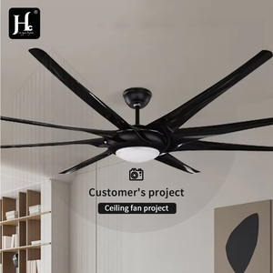 Ventilador de Techo Industrial Grande de 100 Pulgadas con Luz LED, 8 Aspas de ABS, Motor de CC, Diseño Moderno, Control Remoto, Cuerpo de Lámpara de Metal - Product Image 6
