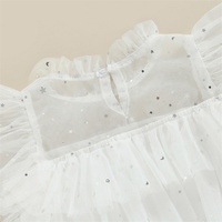 1 Pcs Marque privée Robe de princesse pour fête d'anniversaire et de mariage pour bébés filles Robe blanche de baptême pour filles Robe mignonne pour bambins filles