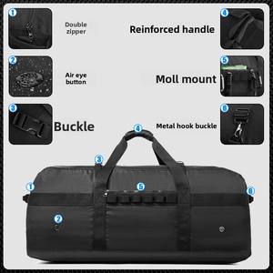 Bolsa de lona de viaje de 90L a precio de fábrica, mochila grande para <span class=keywords><strong>hombre</strong></span>, bolsa de tela Oxford plegable impermeable, capacidad para acampar al aire libre - Product Image 3