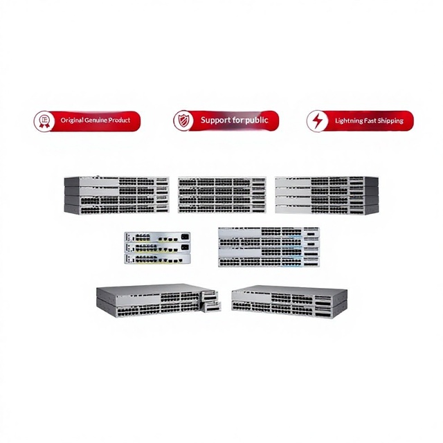 Ciscoo Gigabit RJ45 Ethernet Switch C9200L-48PL/24PXG/48PXG-4G/4X/2Y-E/A L2/L3 10G Uplink POE VLAN in Stock Made in China