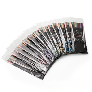 Kit d'aiguilles pour chandail à <span class=keywords><strong>tricoter</strong></span>, 14 pièces, <span class=keywords><strong>40</strong></span> mètres, ensemble de crochets circulaires, aiguilles à tisser en acier inoxydable - Product Image 3