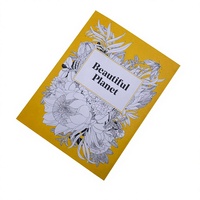Livre de coloriage pour adultes personnalisé OEM, couverture souple, anti-stress, motif floral mandala, reliure piquée à cheval, vente en gros idéale pour les boutiques de cadeaux