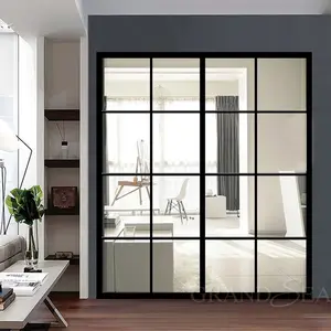 Prezzo di fabbrica personalizza doppia porta doccia scorrevole per bagno narraw frame balcone porte scorrevoli in vetro in alluminio per cucina