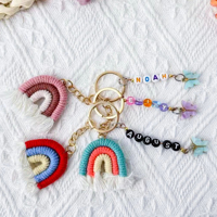 Porte-clés personnalisé en forme de papillon arc-en-ciel, cadeau pour enseignant, porte-clés artisanal, cadeau de remerciement unique