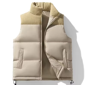 <b>Men's</b> and women's casual vest with thickened solid color, <b>waterproof</b>, windproof, breathable zipper, customized double-sided wear - Product Image 3