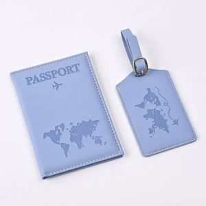 Juego de Etiquetas para Equipaje con Logotipo Personalizado 2025, PU Ecológico que Cambia de Color, Modelo P-2671 con Grabado en Relieve, Porta Boletos - Product Image 4