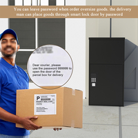 Smartstone Outdoor Metall-Paketbox Groß mit Elektronischem Codeschloss Wasserdichter Sicherer Stahl-Paketkasten zur Wandmontage