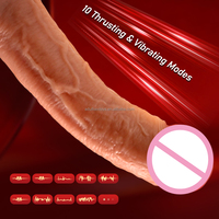 9-Zoll Vibrator Sexspielzeug Stoßender Dildo, Realistischer Sicherheits-Silikon-Dildo mit 10 Stoß- und Vibrationsmodi für Frauen Vagina Anal Sex