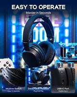 Casque de jeu sans fil AULA G7 Tri-mode, léger, ergonomique, circum-auriculaire, avec micro détachable à réduction de bruit, son surround RGB
