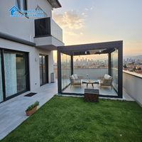 Pergola motorisée en aluminium Sweet Home, haute qualité, revêtement poudré, montage facile, toit à lames bioclimatiques imperméable, extérieur