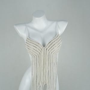<span class=keywords><strong>Soutien</strong></span>-<span class=keywords><strong>gorge</strong></span> <span class=keywords><strong>bustier</strong></span> Performance Party avec longs pompons en perles - Product Image 4