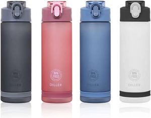 Bouteille d'eau en plastique anti-fuite de 25 oz avec poignée, marqueur de temps et paille – Cadeau idéal pour le fitness, le camping et les activités de plein air - Product Image 1