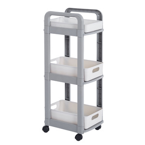 Portable Storage Cart 3 Tier Plastic Drawer Book Organizer <b>With</b> <b>Wheels</b> For Office <b>Desk</b> Student Use - Product Image 4