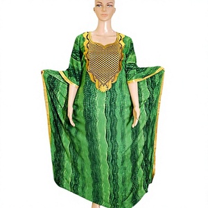Elegant Women's Oversized Printed <b>Kaftan</b> Dress – Summer Loose Fit Long Pullover with Doll Sleeves and <b>Plus</b> <b>Size</b> Friendly Design - Product Image 3