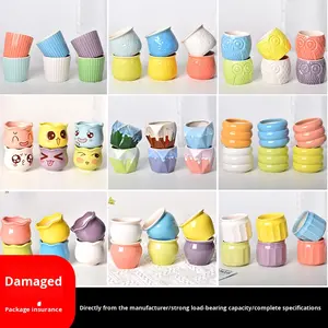 99 Design <span class=keywords><strong>Pot</strong></span> de fleur en céramique moderne et durable Petit <span class=keywords><strong>pot</strong></span> de plantes colorées respirantes émaillées pour plantes succulentes et orchidées - Product Image 2