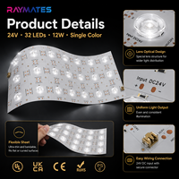 Feuille LED flexible avec lentille, super fine, personnalisée, pour éclairage intérieur, rétroéclairage de comptoir en marbre, sans points noirs