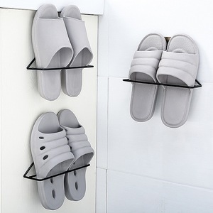 <b>Wall</b> Mounted Triangular <b>Shoe</b> <b>Rack</b> Black Iron <b>Shoe</b> Storage For Bathroom Home Use - Product Image 4