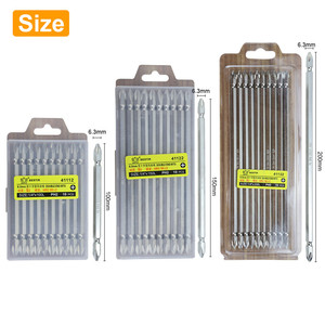 Lot de 10 embouts de tournevis magnétiques robustes de qualité industrielle OEM, double embout PH1-PH3, tige de 1/4 pouce, 65-200 mm - Product Image 5