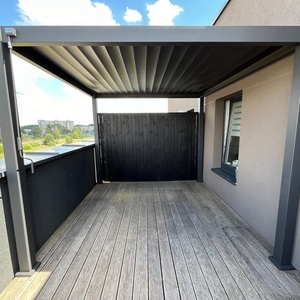 Pergola de yoga en plein air avec ventilation électrique contrôlée par téléphone pour étirements corporels dans la nature - Product Image 3