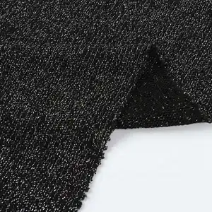 79 % polyester 18% lurex 3% spandex glänzend metallisch gestrickt silbernes kleidungsstück stoffstrick