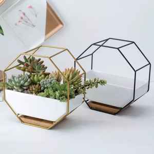 Pots de fleurs en céramique en fer - Product Image 3