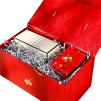 Boîte en papier personnalisée de luxe à 2 couches, impression de gâteau de lune, emballage de Logo personnalisé, boîte à gâteaux de lune avec poignée