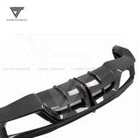 Diffuseur arrière de style voiles noires personnalisé en fibre de carbone de haute qualité avec lumière pour 2017-2021 Nissan GTR R35