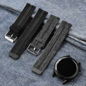 Nueva correa de reloj de nailon Tejido estilo hilo de pescado 22mm correas de reloj de liberación rápida de bucle de tela trenzada elástica para <span class=keywords><strong>Huawei</strong></span> GT3/GT4 - Product Image 2