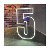 Enseigne néon LED personnalisée en acrylique, bande flexible, pour mariage, anniversaire, fête, lettres et chiffres lumineux, fabrication artisanale