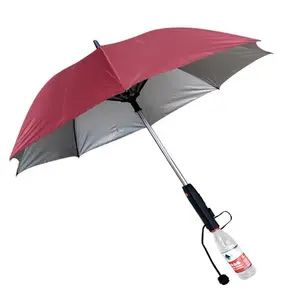 Outdoor Mist Cooling Straight Umbrella For The Rain Special USB Anti-Uv Waterproof Solar Fan Umbrella With Fan