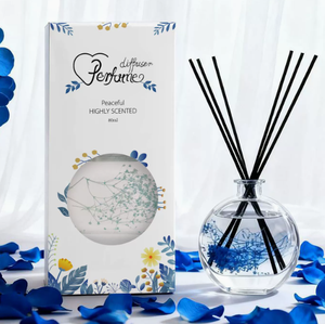 Vente en gros d'usine - Huile parfumée longue durée 80 ml, très parfumée, pour la décoration de la chambre à coucher et du salon, diffuseur de parfum en verre floral - Product Image 1