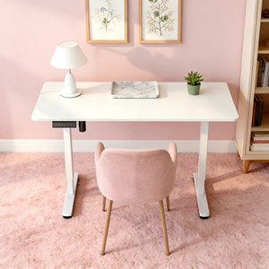 Bureau d'étude pour enfants PRORIAL, réglable en hauteur électriquement, ergonomique, durable, avec <span class=keywords><strong>porte</strong></span>-gobelet en métal, table de maquillage - Product Image 1